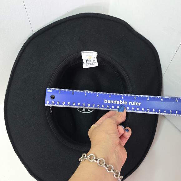 Twister Dakoda Crushable Black M Felt Wool Cowboy Unisex Hat. Warm. Western Rare - Picture 7 of 12